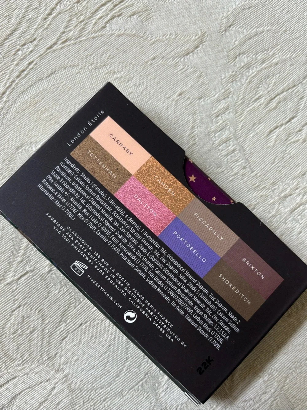 Viseart Pro Paris - London Étoile Eyeshadow Palette Petit Pro — BNIB